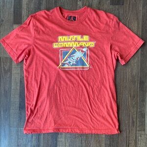 Atari Missile Command Red Heathered tshirt